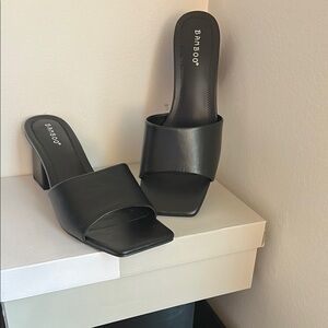 BAMBOO Black Women's Mules